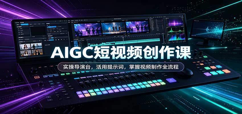 AIGC短视频创作课：实操导演台，活用提示词，掌握视频制作全流程 - 福创网