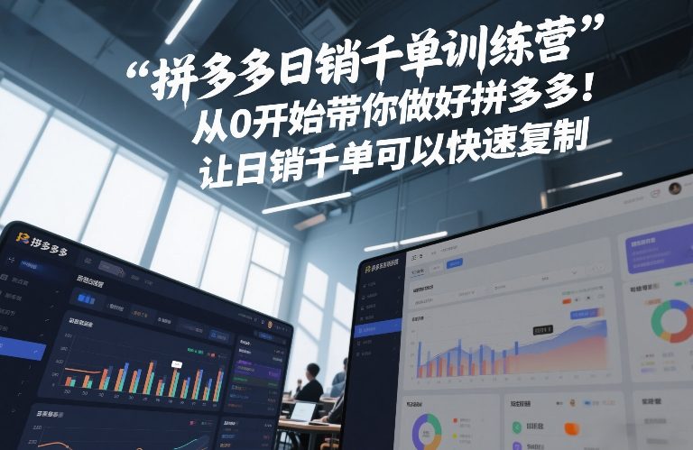 拼多多日销千单训练营，从0开始带你做好拼多多，让日销千单可以快速复制(更新26年9月) - 福创网