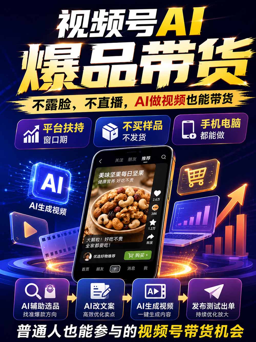 图片[2] - 2026视频号AI爆品带货训练营-9月开课｜不露脸不直播，AI做视频发视频号，有人下单，你赚佣金，轻松单日佣金1000+ - 福创网