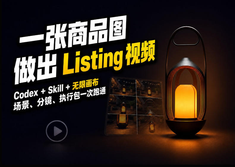 Codex+无限画布，把一张商品图变成可执行的Amazon Listing视频 - 福创网