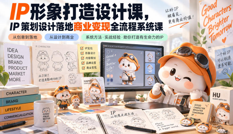 IP形象打造设计课，IP策划设计落地商业变现全流程系统课 - 福创网