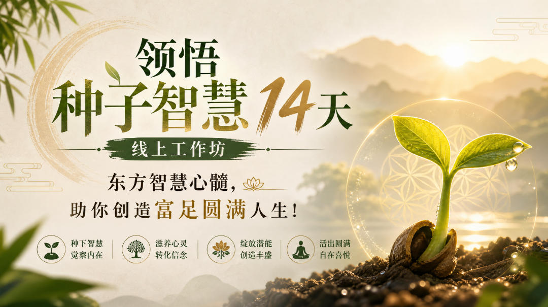鹿大米领悟种子智慧14天线上工作坊，东方智慧心髓，助你创造富足圆满人生！ - 福创网
