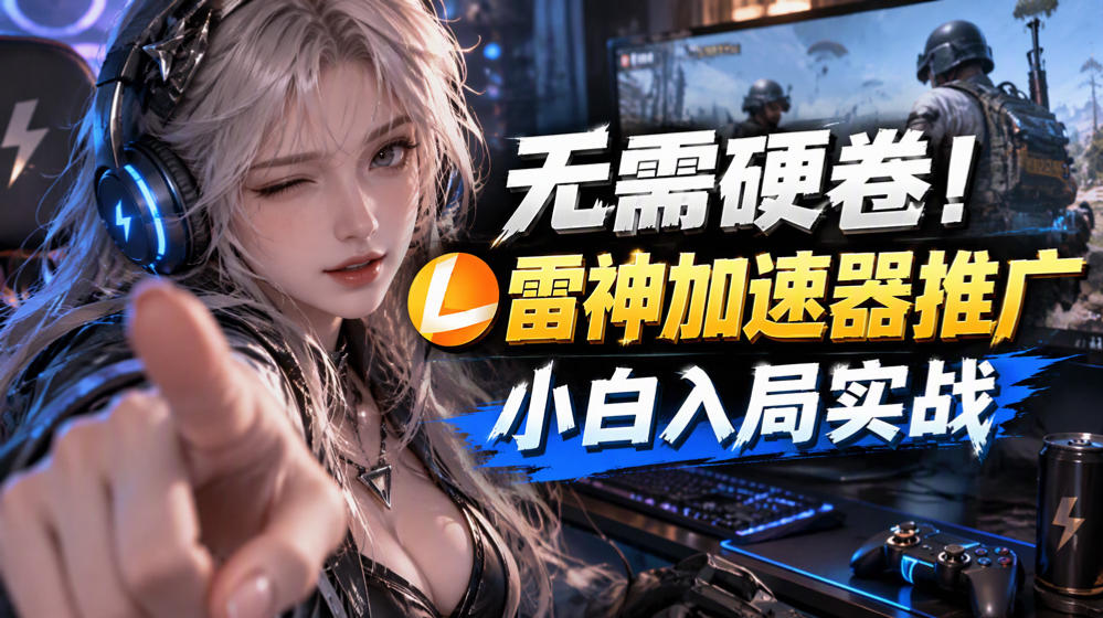 无需硬卷！雷神加速器推广，小白入局实战一天也能几十r - 福创网