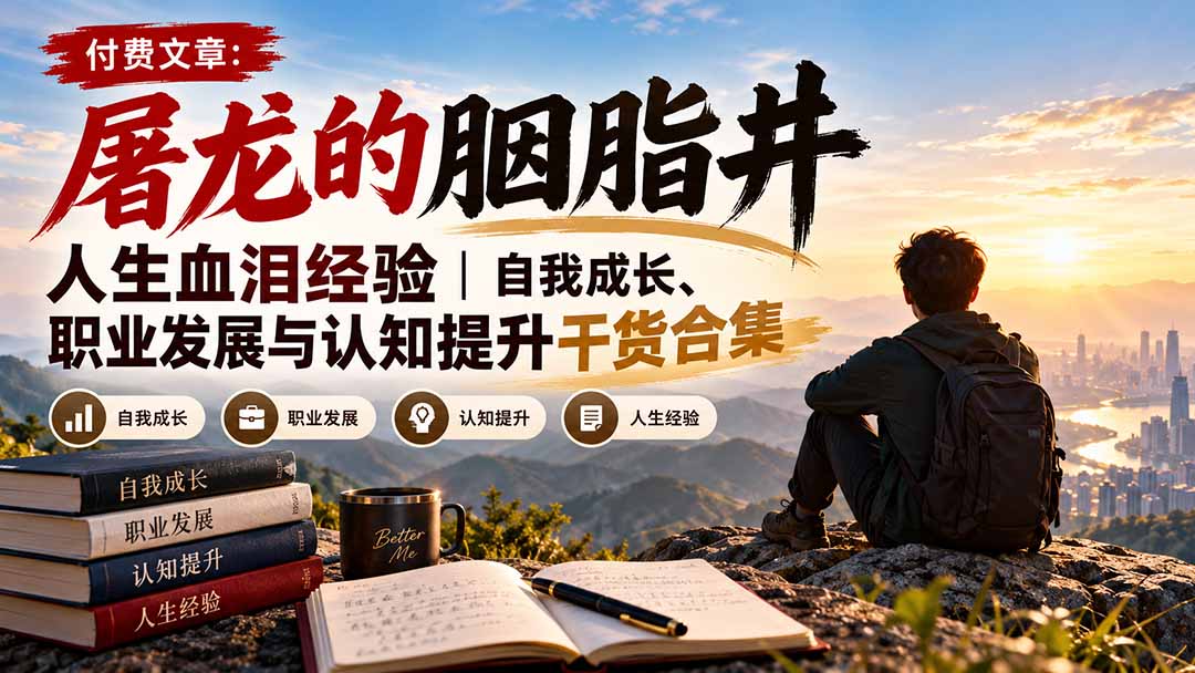 付费文章：屠龙的胭脂井人生血泪经验｜自我成长、职业发展与认知提升干货合集 - 福创网
