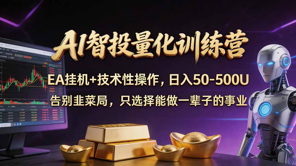 普通人也能玩转 AI 量化：不盯盘、不熬夜，一套智投 EA 让策略自动跑 - 福创网
