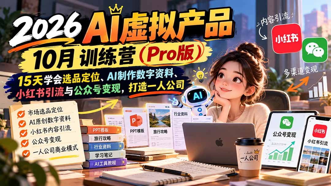 2026AI虚拟产品10月训练营(Pro版 - 福创网