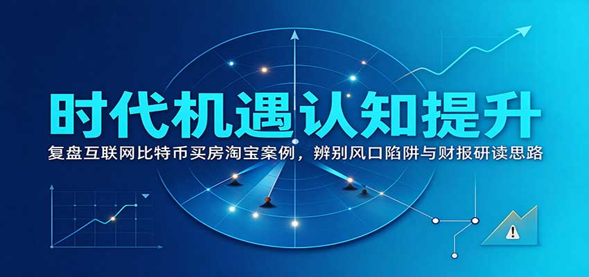 时代机遇认知提升：复盘互联网比特币买房淘宝案例，辨别风口陷阱与财报研读思路 - 福创网