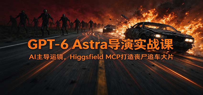 GPT-6 Astra导演实战课：AI主导运镜，Higgsfield MCP打造丧尸追车大片 - 福创网